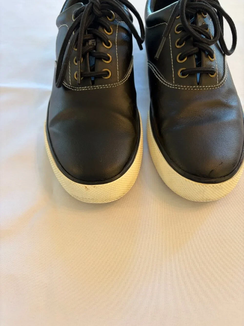 Men's Black Polo Lace Up Sneaker Size 13,